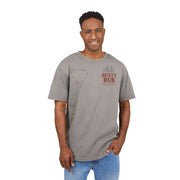 “BBQ Oversized T-Shirt for Men – acid-wash grill lover tee with Ricky’s Rub logo”
