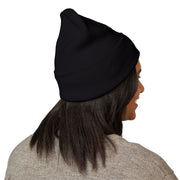 Ricky’s Rub Beanie – Classic Cuffed Winter Hat in blue with logo stitched on the front.