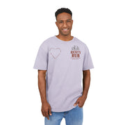 “BBQ Oversized T-Shirt for Men – acid-wash grill lover tee with Ricky’s Rub logo”