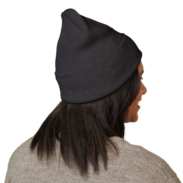 Ricky’s Rub Beanie – Classic Cuffed Winter Hat in blue with logo stitched on the front.
