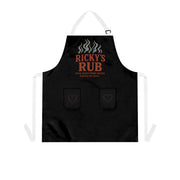 “BBQ Cooking Apron – chef’s apron with pockets featuring Spread the Love with Ricky’s Rub design”