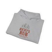 “BBQ Hoodie – unisex grill master sweatshirt with Ricky’s Rub logo”