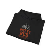 “BBQ Hoodie – unisex grill master sweatshirt with Ricky’s Rub logo”