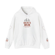 “BBQ Hoodie – unisex grill master sweatshirt with Ricky’s Rub logo”