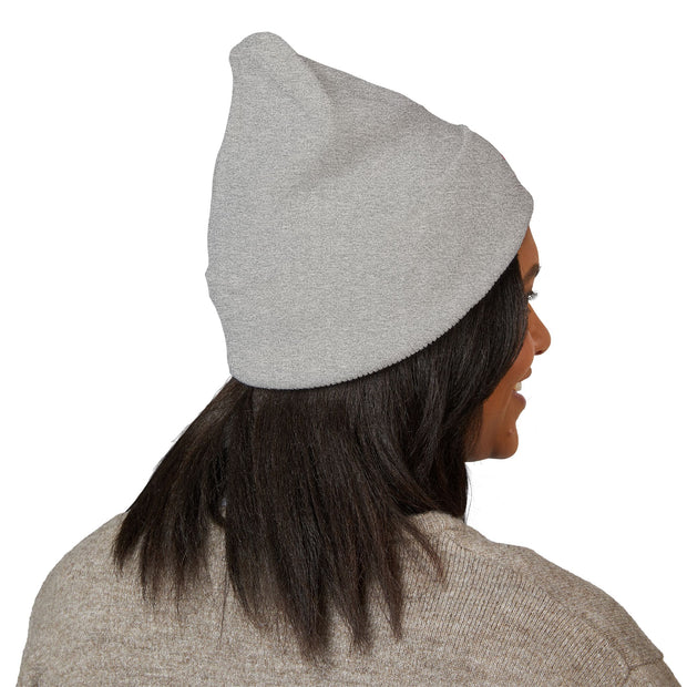 Ricky’s Rub Beanie – Classic Cuffed Winter Hat in blue with logo stitched on the front.