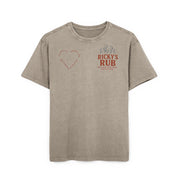 “BBQ Oversized T-Shirt for Men – acid-wash grill lover tee with Ricky’s Rub logo”