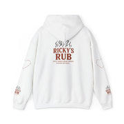 “BBQ Hoodie – unisex grill master sweatshirt with Ricky’s Rub logo”