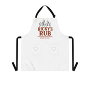 “BBQ Cooking Apron – chef’s apron with pockets featuring Spread the Love with Ricky’s Rub design”