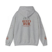“BBQ Hoodie – unisex grill master sweatshirt with Ricky’s Rub logo”
