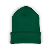 Ricky’s Rub Beanie – Classic Cuffed Winter Hat in blue with logo stitched on the front.