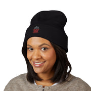 Ricky’s Rub Beanie – Classic Cuffed Winter Hat in blue with logo stitched on the front.