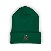 Ricky’s Rub Beanie – Classic Cuffed Winter Hat in green with stitched logo, perfect for staying warm.
